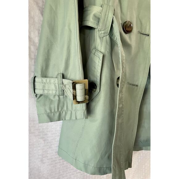 JONES NEW YORK Women's Hooded Double Breasted Belted Button Trench Coat Petite M - Picture 6 of 13